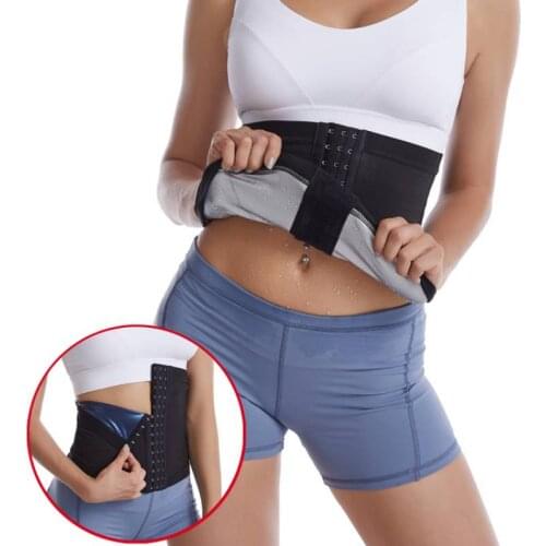 Sauna Waist Trainer Belt Women Slimming Sweat PU Silver Wrap Fajas Colombianas Hooks Body Shaper Corset Cinchers Shapewear