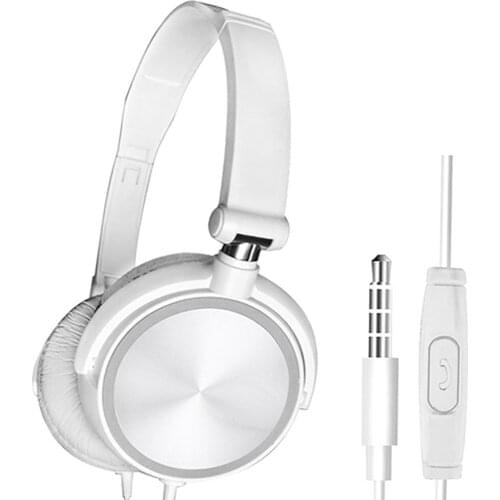 3.5mm Plug Wired On-Ear Headsets Headphone For Laptop Computer PC Phone Tablet Gaming Music Deep Bass Foldable Headphones