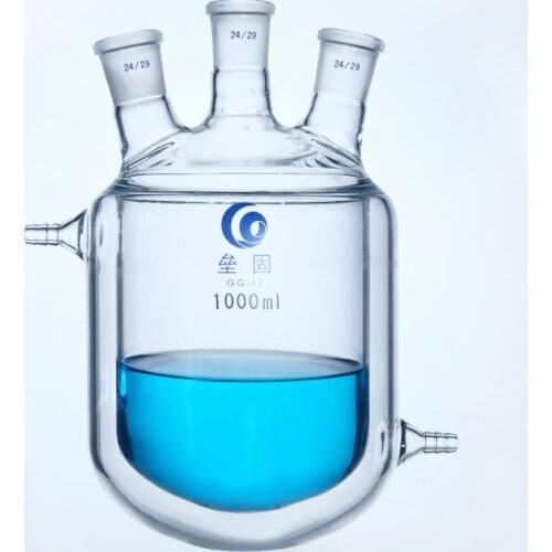 1pc/ 50 100 150 250 500 1000ml Double-layer Reactor Glass Jacketed Reaction Flask