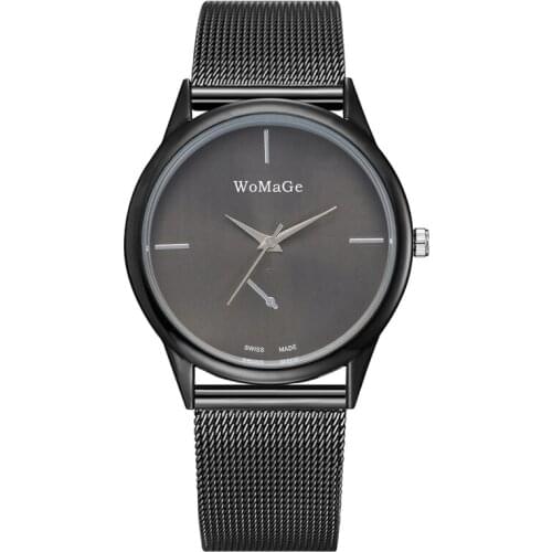 Relojes Mujer Black Mesh Stainless Steel Watches Women Top Brand Luxury Casual Clock Ladies Wrist Watch Relogio Feminino