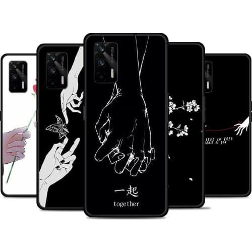 Hand In Hand Cute For Realme 8 GT Neo Flash Edition Explorer Master Q3 Pro Narzo30 C21 C20 C11 C20A C21Y Phone Case