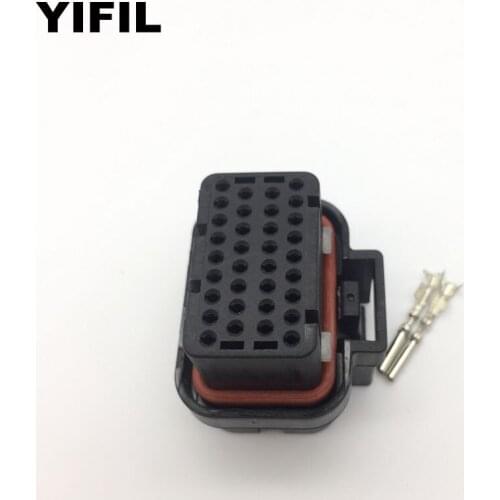 1pcs 34 Pin/Way Female TE Connectivity AMP Oil Gas Connector Plug Housing Automotive Socket With Free Terminal 3-1437290-9