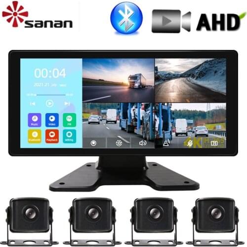 360 Car Surveillance Camera Systems Vehicle CCTV Camera Monitor Bluetooth MP5 1080P AHD Starlight Night Parking Video Recorder