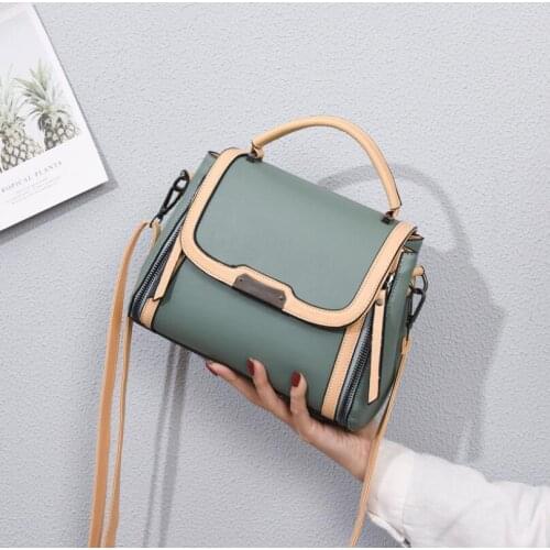 Summer Fashion Color Matching Small Square Bag Lady Portable Crossbody Bags Casual Tote Simple Top-handle Hand Bags