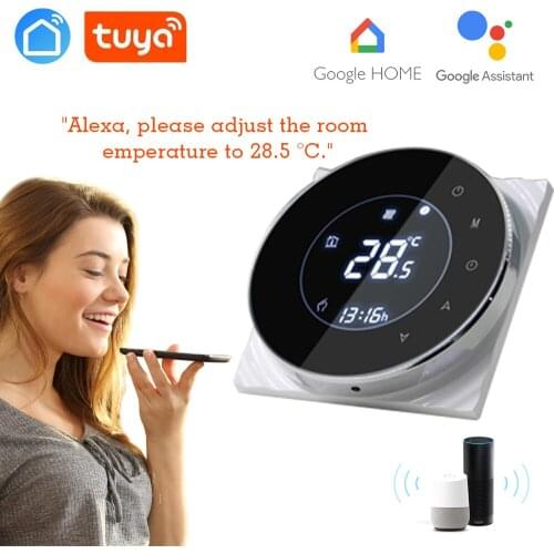 Tuya LCD touch screen water heating thermostat weekly programmable room temperature controller 3A 95-240V