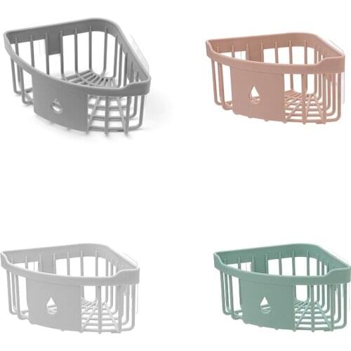 No Punching Corner Rack Toilet Wash Rack Bathroom Traceless Wall Mounted Tripod Storage Rack