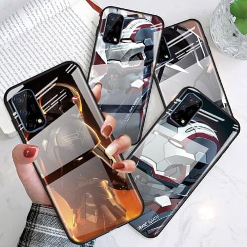 Tempered Glass Cover Marvel Avengers War Machine For OPPO A9 2020 A52 Find X2 Lite Realme 7 7i 6 5 Pro C3 XT Phone Case