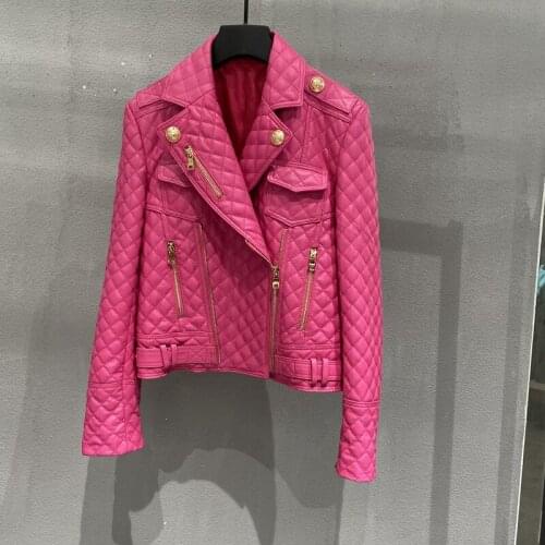 High Quality Zipper Women Autumn Jacket Genuine Sheepskin Leather Coats Ladies Black Coats Female Luxury Outwear For Spring