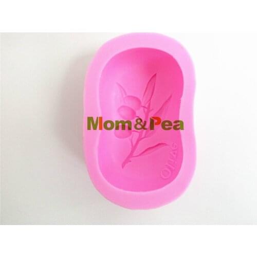 Mom&Pea 0433 Free Shipping Olive Silicone Soap Mold Cake Decoration Fondant Cake 3D Mold Food Grade Silicone Mould