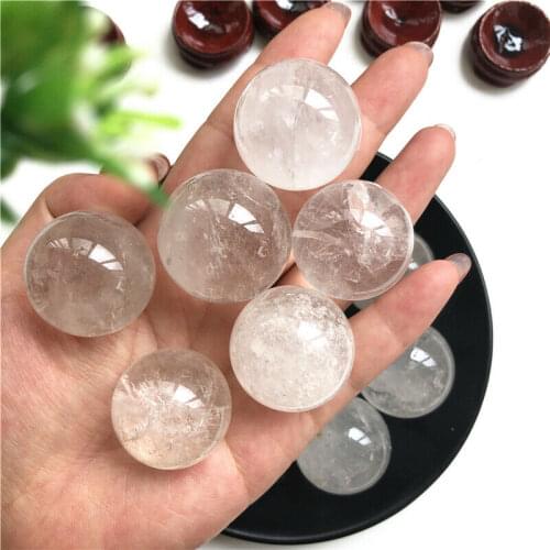 1PC High Quality Natural White Quartz Crystal Sphere Ball Orb Gem Stone Healing Freeshipping