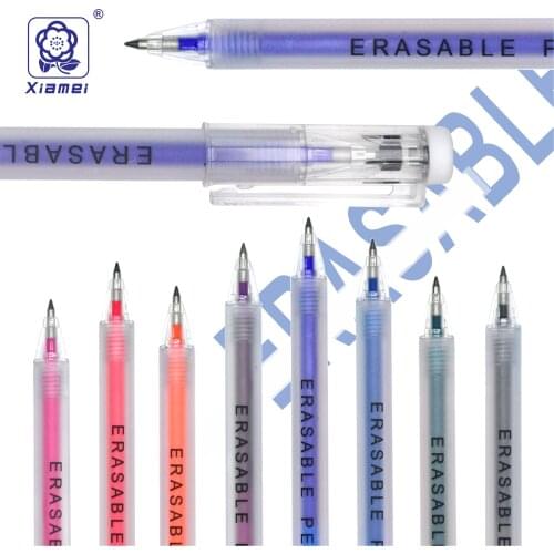 1pcs Plastic Chancery Pen 0.5mm Erasable Pen Student Writing Gel Pen Transparent Rods for Handles