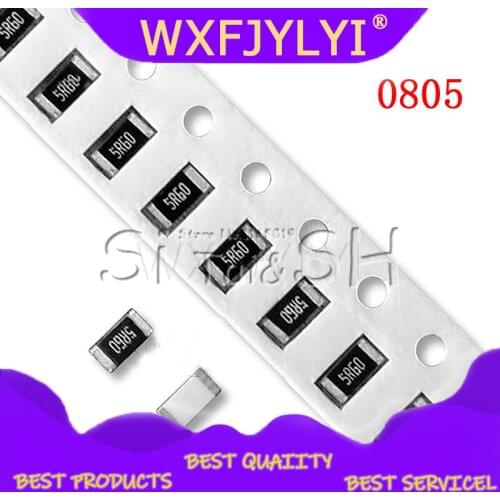 100Pcs 0805 SMD 1/8W 0R ~ 10M chip resistor 0 10R 100R 220R 330R 470R 1K 4.7K 10K 47K 100K 0 10 100 330 470 ohm
