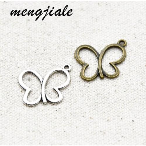 30pcs Wholesale Metal Alloy Hollow Butterfly Charms For Jewelry Making Necklace DIY Supplies