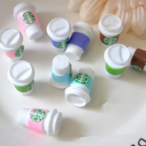 5/10PCS Resin Coffee Cup Slime Charms Plasticine Slime Accessory Beads Supplies For DIY Craft Decoration