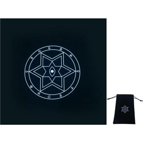 50x50cm Art Tarot Pagan Altar Cloth Flannel Tablecloth Divination Cards Square Tapestry Decor Table Cover Drop Shipping