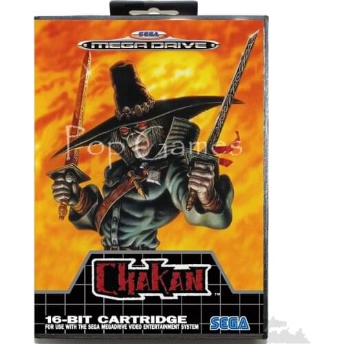 Chakan with Box for 16 bit Sega MD Game Card for Mega Drive for Genesis Video Console