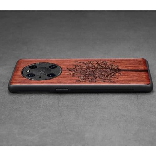 Carveit Carved Real Wood Cases For Shockproof Huawei Mate 40 Pro Soft-Edge Cover Luxury Shell Accessories Protective Phones Hull
