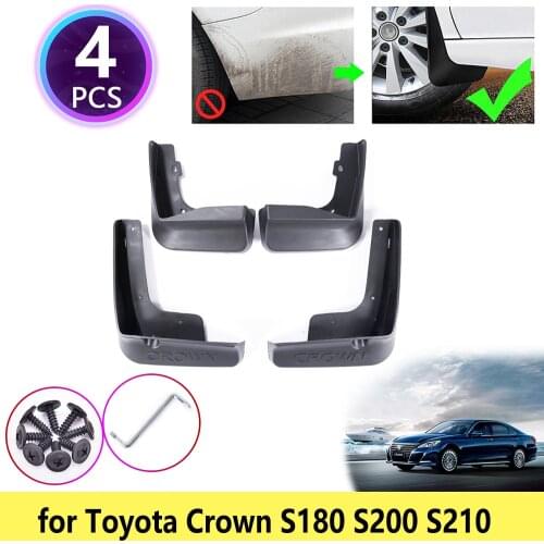 For Toyota Crown S180 S200 S210 2003~2018 Mudguards Mudflap Fender Mud Flaps Splash Guards Front Rear Wheel Car Set Accessories