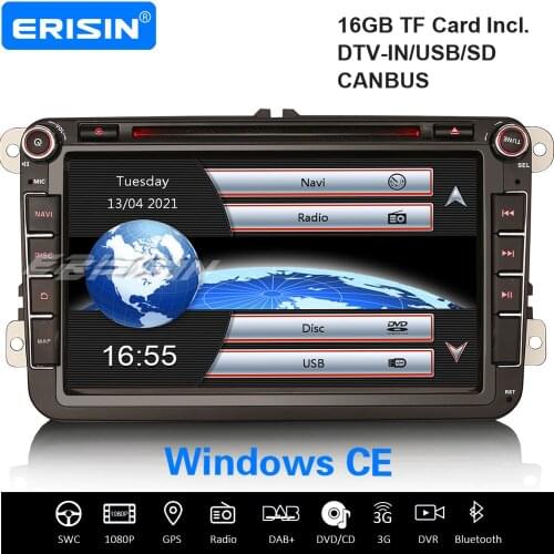 Erisin 8" Car Stereo DAB+ OPS Canbus SWC DVB-T GPS Navi For VW Golf 5/6 Bora Passat Polo Tiguan Caddy Jetta Skoda Seat Leon 7285