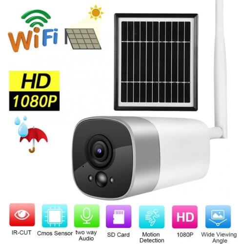 Tuya Camera 1080P Outdoor WiFi IP Google Camera Solar Powered Home Security CCTV Surveillance Camera Support EchoShow ChromeCast