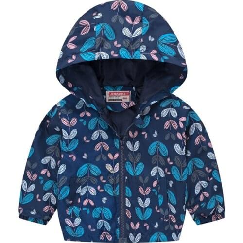 ARLONEET Autumn Long Sleeve Floral Print Zipper Hooded Coat Jacket Baby Girl Boy Hoodie Jacket Outerwear Clothes CA01