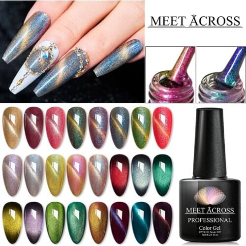 Magnet Cat Eye Gel Nail Polish 3D Effect UV Gel Nail polish Soak off 33 Colors Chameleon Magnetic Gel Varnishes Manicure Lacquer