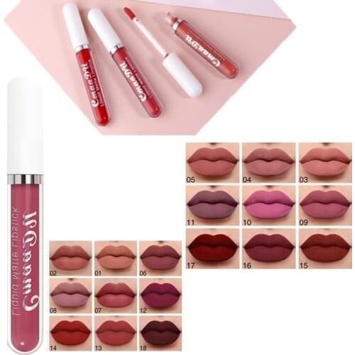 1Pcs Matte Velvet Lipstick Lip Glaze Waterproof Long Lasting Moisturizing Shine Red Lips Pink Lipstick For Women Makeup Lip Tint