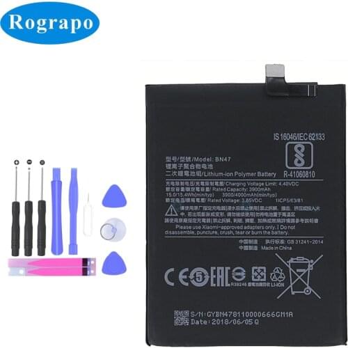 Original 4000mAh BN47 Replacement Battery For Xiaomi Redmi 6 Pro 6Pro ( Not for Redmi 6 ) / Mi A2 Lite Mobile Phone