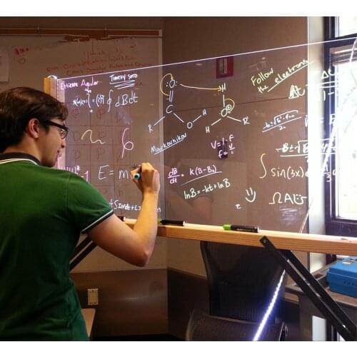 SUNICE Transparent Self-Adhesive Writing Board Kids Graffiti Drawing Leave Message Use For Glass Window 90cmX150cm