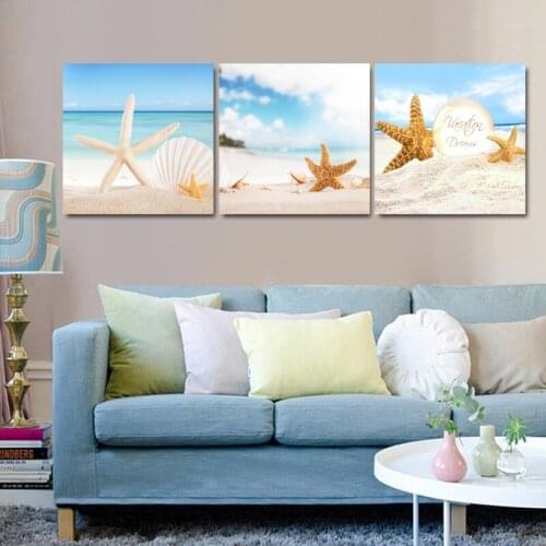 Modern Home Decor Bedroom Wall Painting Canvas Print Sea View Beach Landscape Mural Art Wall Decoration Printing No Frame Q661