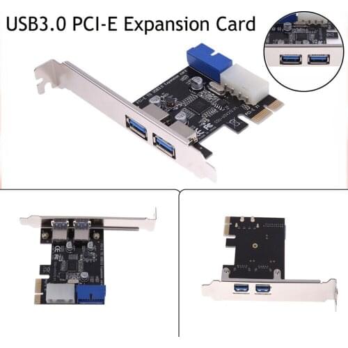 USB 3.0 PCI-E Expansion Card Adapter 2 Port USB3.0 Hub Internal 20pin 20pin Header USB 3 to PCIE PCI Express Adapter Card