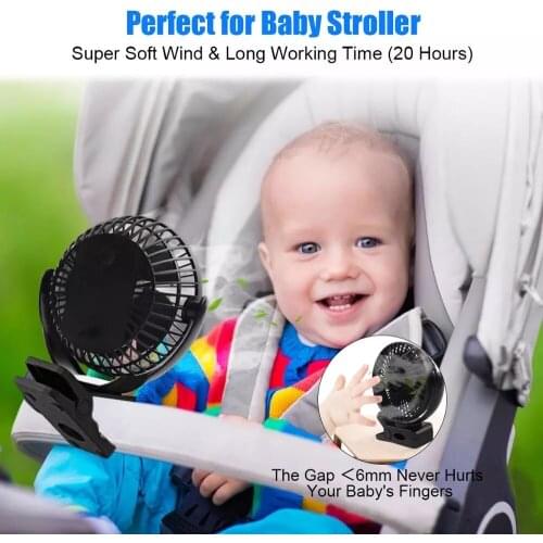Stroller Fan Clip-on table fan Portable fan For Office 5000mA