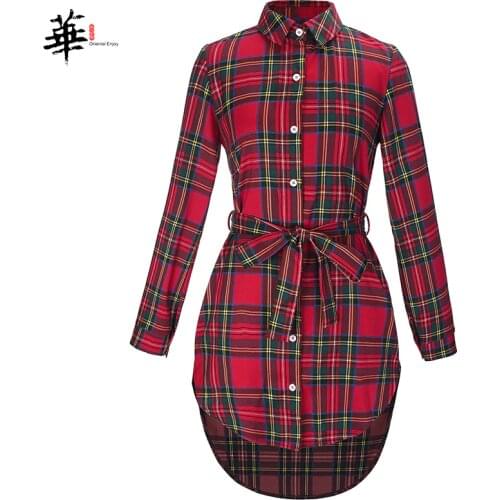Shirt Long Sleeve Dress Women Plaid Midi Dress Fall Clothes for Women 2020 Autumn Woman Dress for Women Clothing Femme Robe