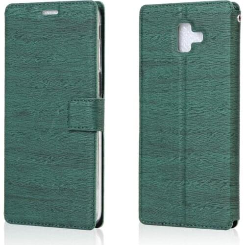 100pcs/lot Ultra-thin tree voltage 2 card flip leather case cover for Samsung Galaxy J4 plus J6 plus 2018 wholesale cover case