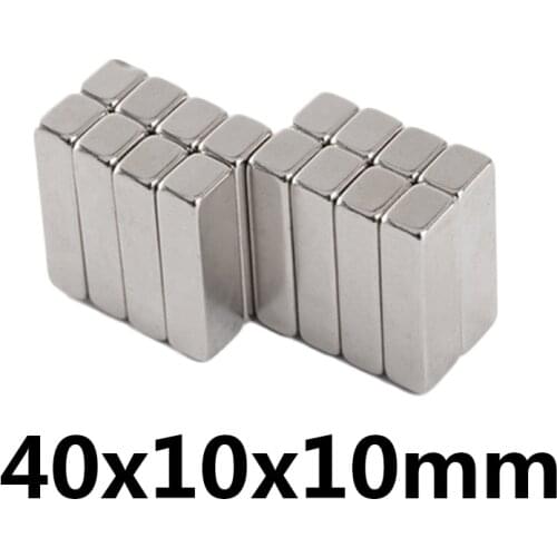 2/5/10PCS 40x10x10 Block Super Strong Magnetic Magnets Permanent Neodymium Magnet 40x10x10mm Quadrate Big 40*10*10 mm