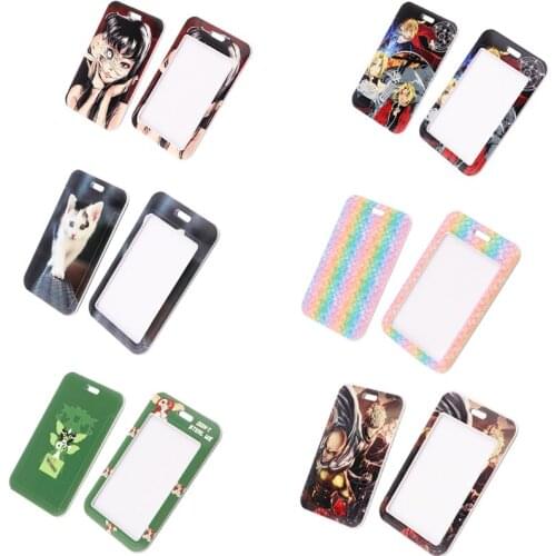 20pcs/lot BH1452 Blinghero Cartoon Cat ID Card Holder Name Credit Card Holder Neck Strap Anime Card ID Holders Identity Badge