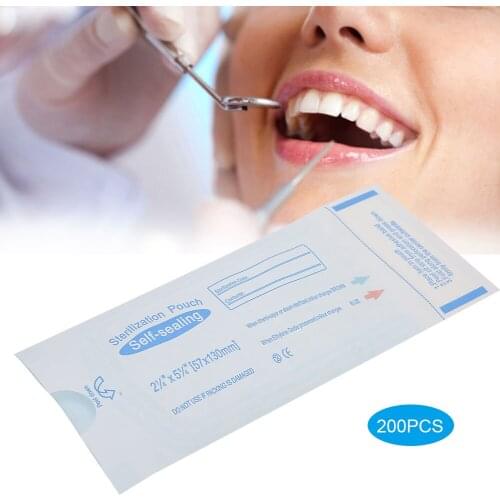 200pcs/box 57 x 130mm Self-Sealing Pouches Dental Pouches Bags Accessory