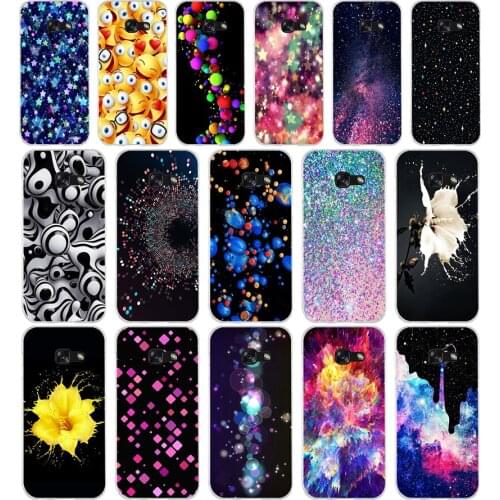 64AA Shiny graffiti Soft Silicone Tpu Cover phone Case for Samsung A3 A5 A7 A8 2016 2017 2018 A50
