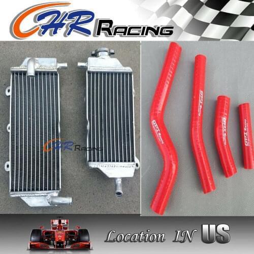 Aluminum Radiator and RED hose for YAMAHA WR450F WRF450 2012 2013 2014 2015