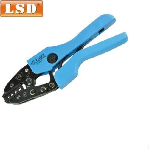 AN-210TX hand crimper for non-insulated cable terminals 2,4,6,10mm2 ratchet crimping plier carbon steel hand crimping tools