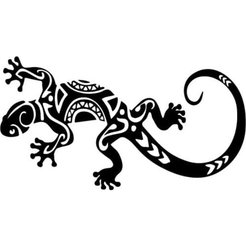 Car Stickers Gecko Car Stickers Bumper Creative Decoration Accessories Pattern PVC Decals Waterproof Black/white,17cm*9cm