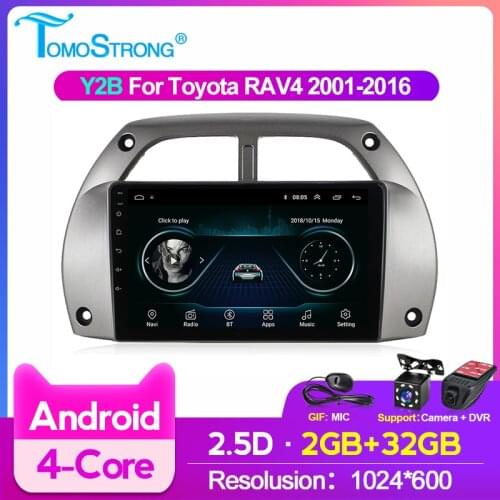 Android 4 CORE Car Multimedia DVD Video Player For Toyota RAV4 RAV 4 2001 2002 2003 2004 2005 2006 wifi Radio GPS SWC no dvd