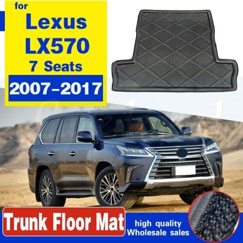 Car Tray Boot Liner Cargo Rear Trunk Cover Mat Boot Liner Floor Carpet Mud Non-slip For Lexus LX LX570 2007-2017 7 Seats