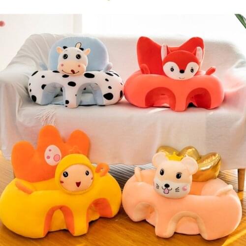 634F Baby Sitting Chair Cover Cute Animal Shaped Sofa Case Infants Seat Cushion Shell