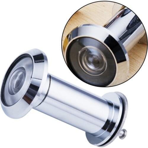 Security Door Eye Spy Hole Peephole Viewer Angle Adjustable Glass Lens Security Privacy Cover Door