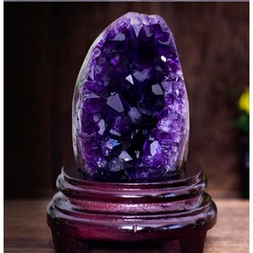 Natural quartz crystal specimens of Uruguays amethyst cave. Home decoration. Gem and mineral specimens
