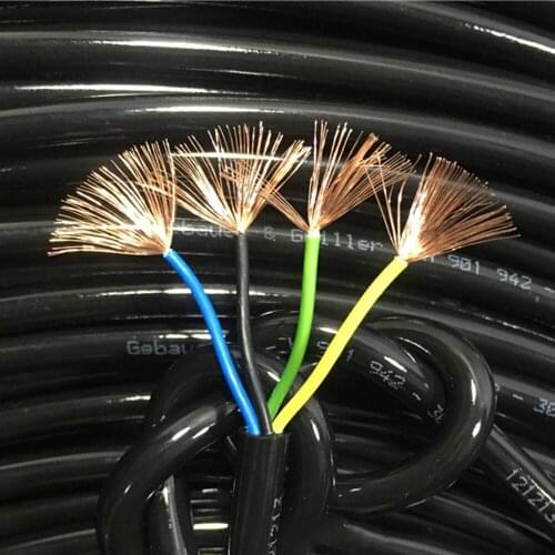 Drag chain cable 4-core 0.5 square signal control line fine wire OD 6.3mm folding resistance polyurethane PUR robot cable