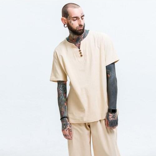 Summer men linen t-shirts short sleevet V-neck casual 9XL 8XL 7XL large plus size big 6XL 7XL 8XL vintage tShirt loose blue