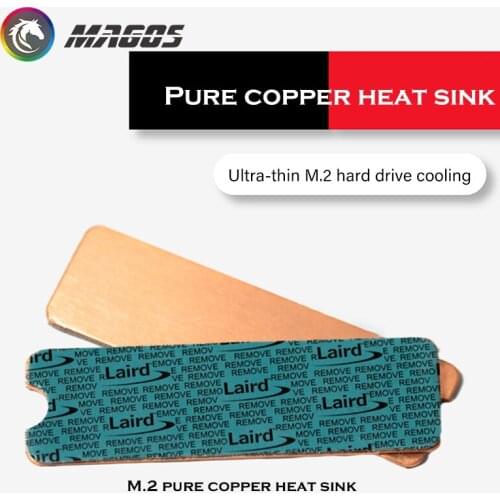 Full Copper M.2 SSD Cooler For Laptop Notebook Hard Disk Cooling Radiator 2280 series+5W/m.k Thermal Pad SN550 970EVO RD20 Etc