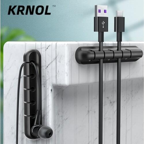 Desktop Cable Organizer Desk Cord Kabel Organizers Management for Earphones Silicone Table Wire Organizador De Cables Escritorio